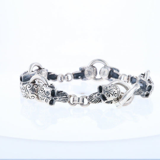 Silver Skull Bracelet