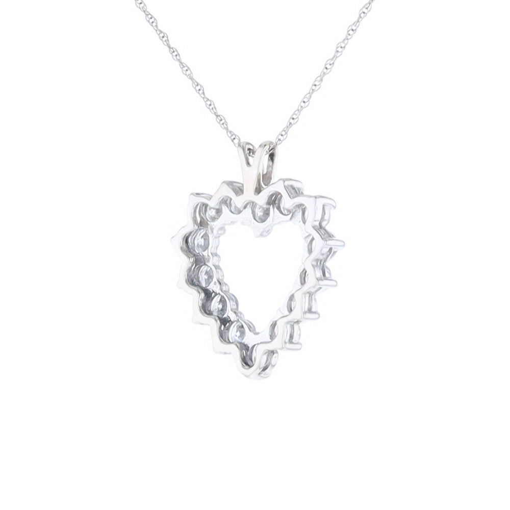 Open Heart Diamond Pendant