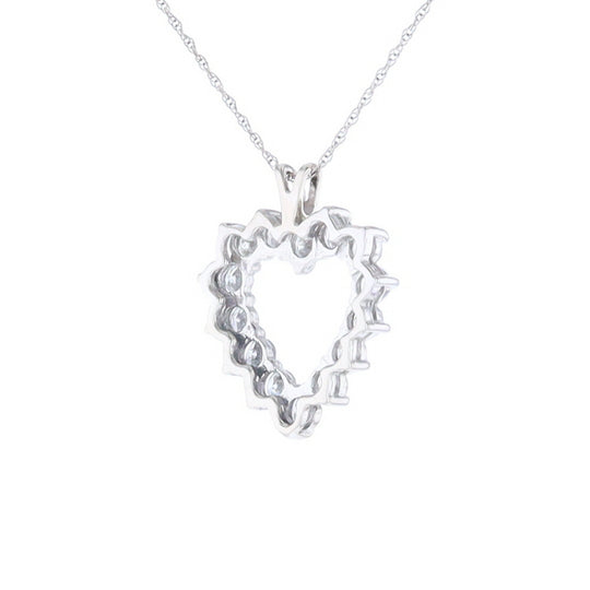 Open Heart Diamond Pendant