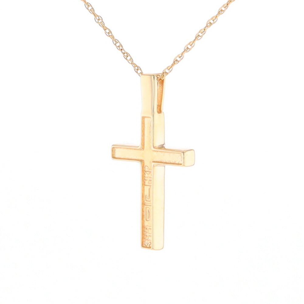 Three Section Gold Quartz Cross - G2