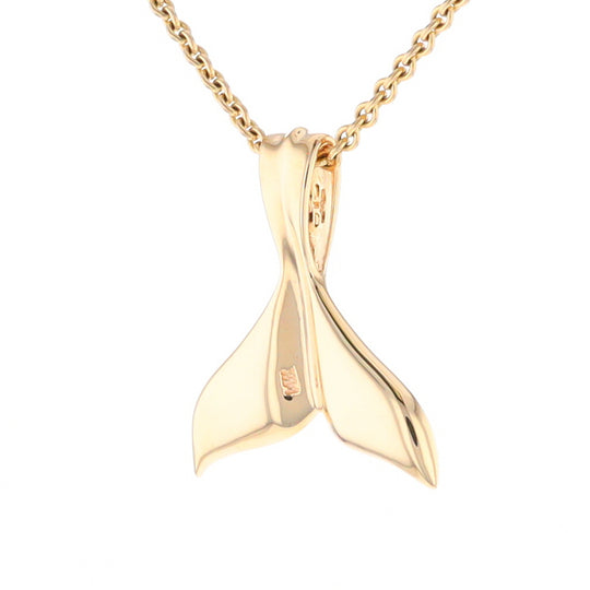 Whale Tail Necklaces Natural Gold Quartz and Nuggets Inlaid Pendant