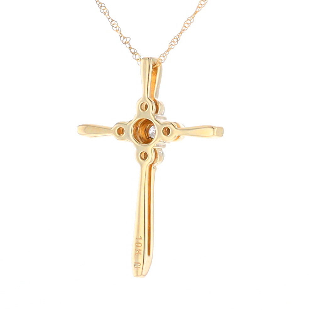 Illusion Cluster Cross Necklace