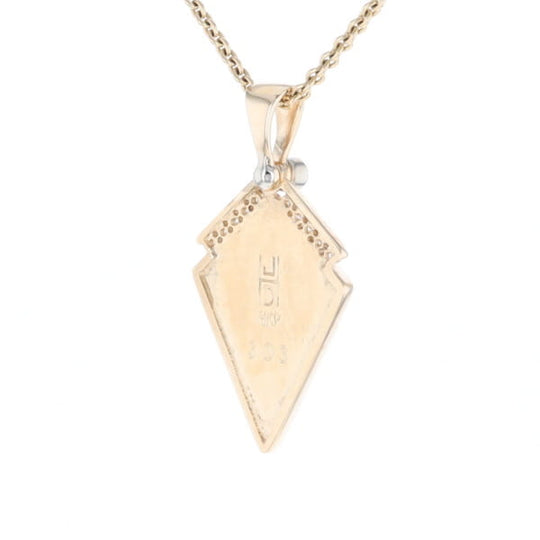 Sugilite Kite Shape Inlaid Pendant with 0.19ctw Diamonds