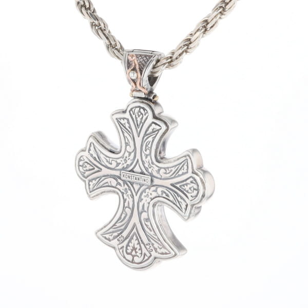 Sterling and 18K Gold Konstantino Cross Pendant