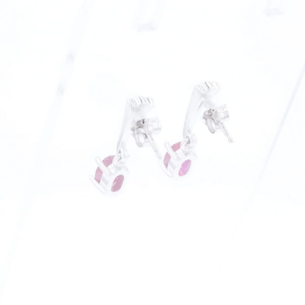 Oval Ruby Dangle Earrings