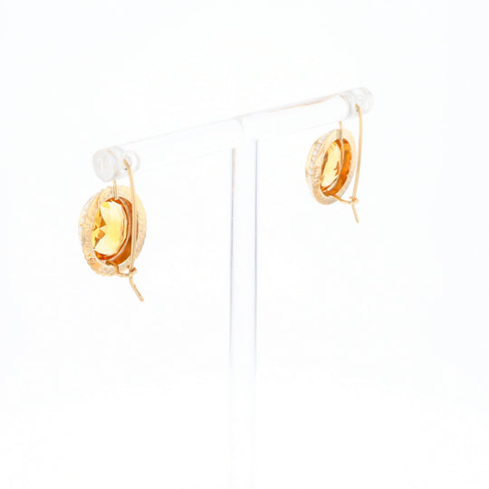 Citrine & Pearl Earrings