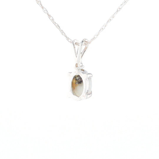 Gold Quartz Cabochon Necklace