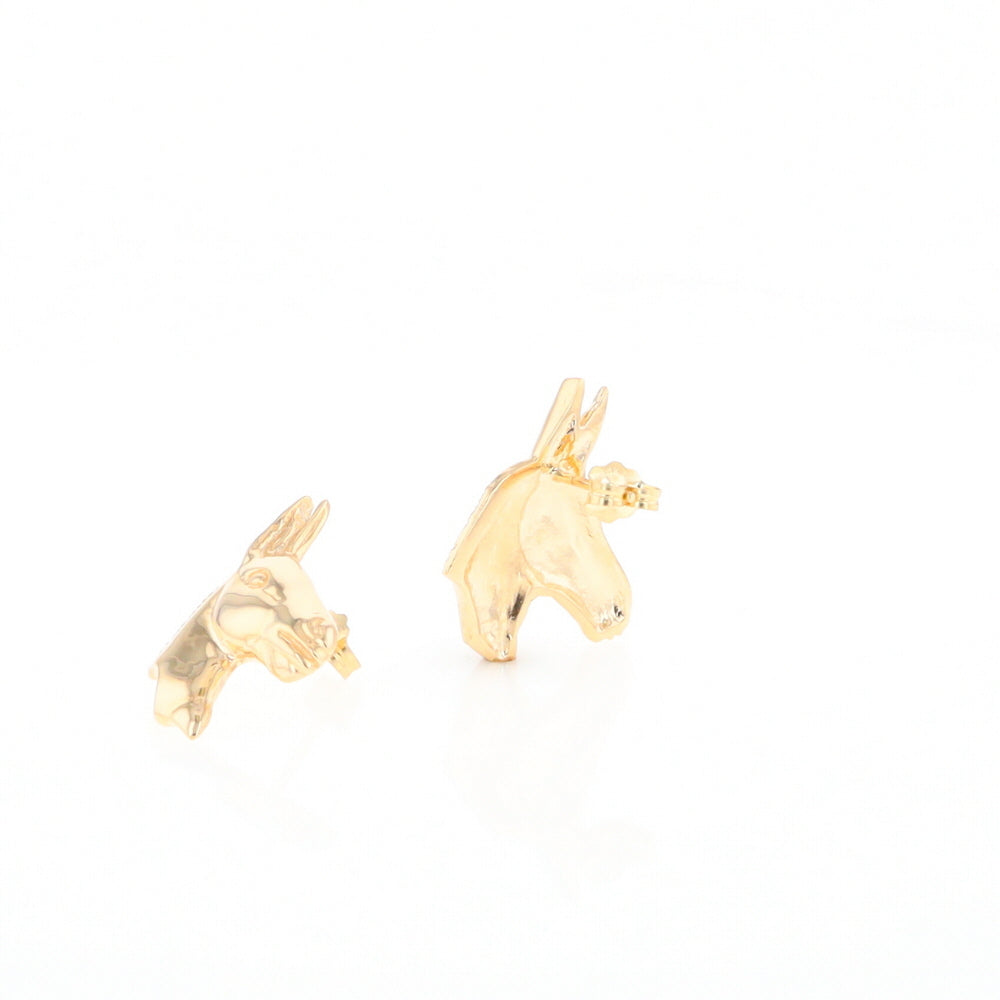 Gold Donkey Earrings