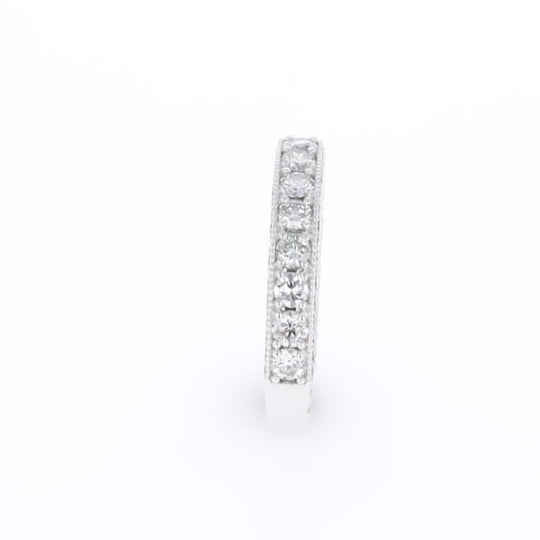 Diamond and Pink Sapphire Wedding Band