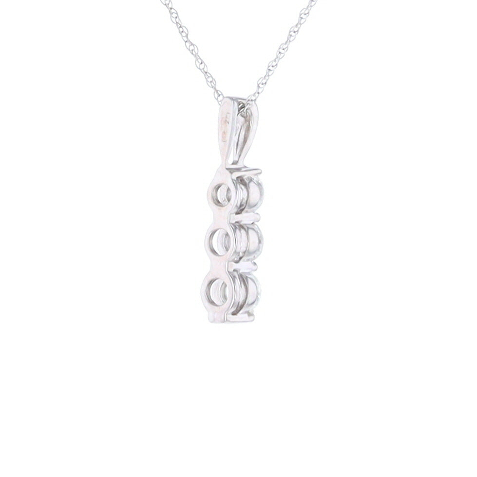 Three Diamond Drop Pendant