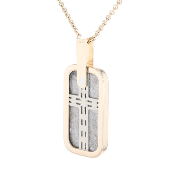 Meteorite Reversible Dog Tag Pendant