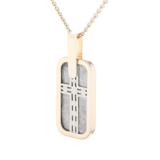 Meteorite Reversible Dog Tag Pendant