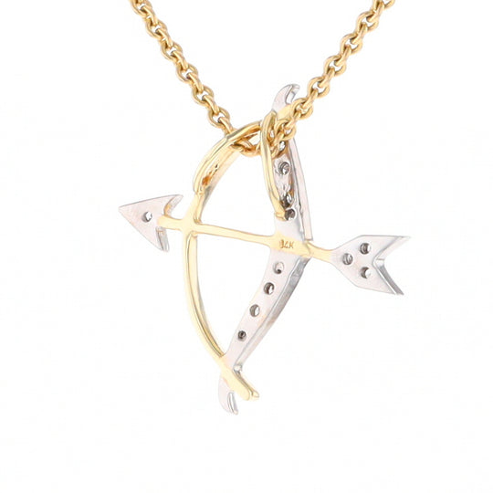Cupid's Bow and Arrow Diamond Pendant