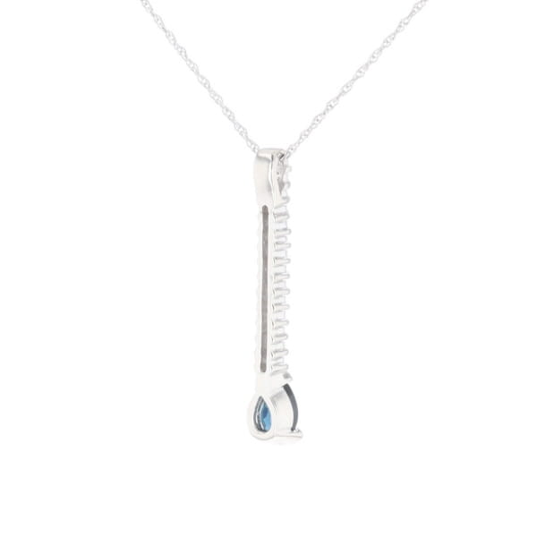 Pear Blue Sapphire Drop Pendant