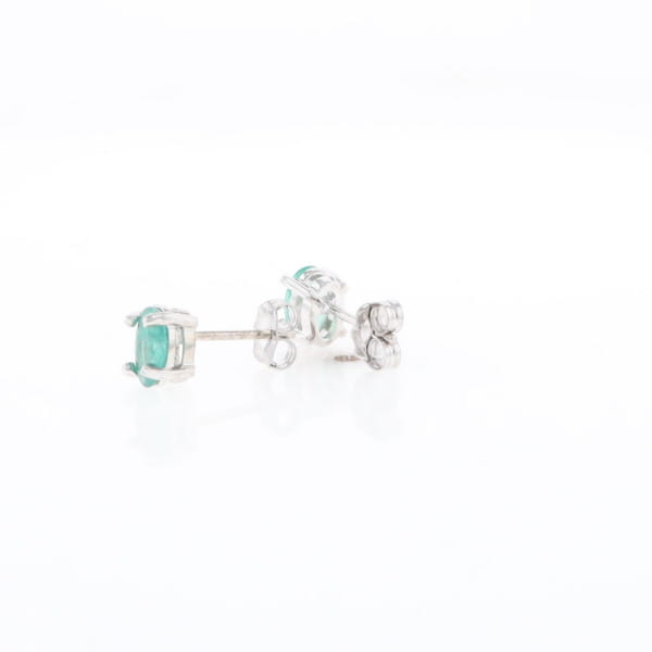 Oval Emerald Stud Earrings