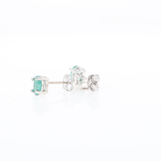 Oval Emerald Stud Earrings