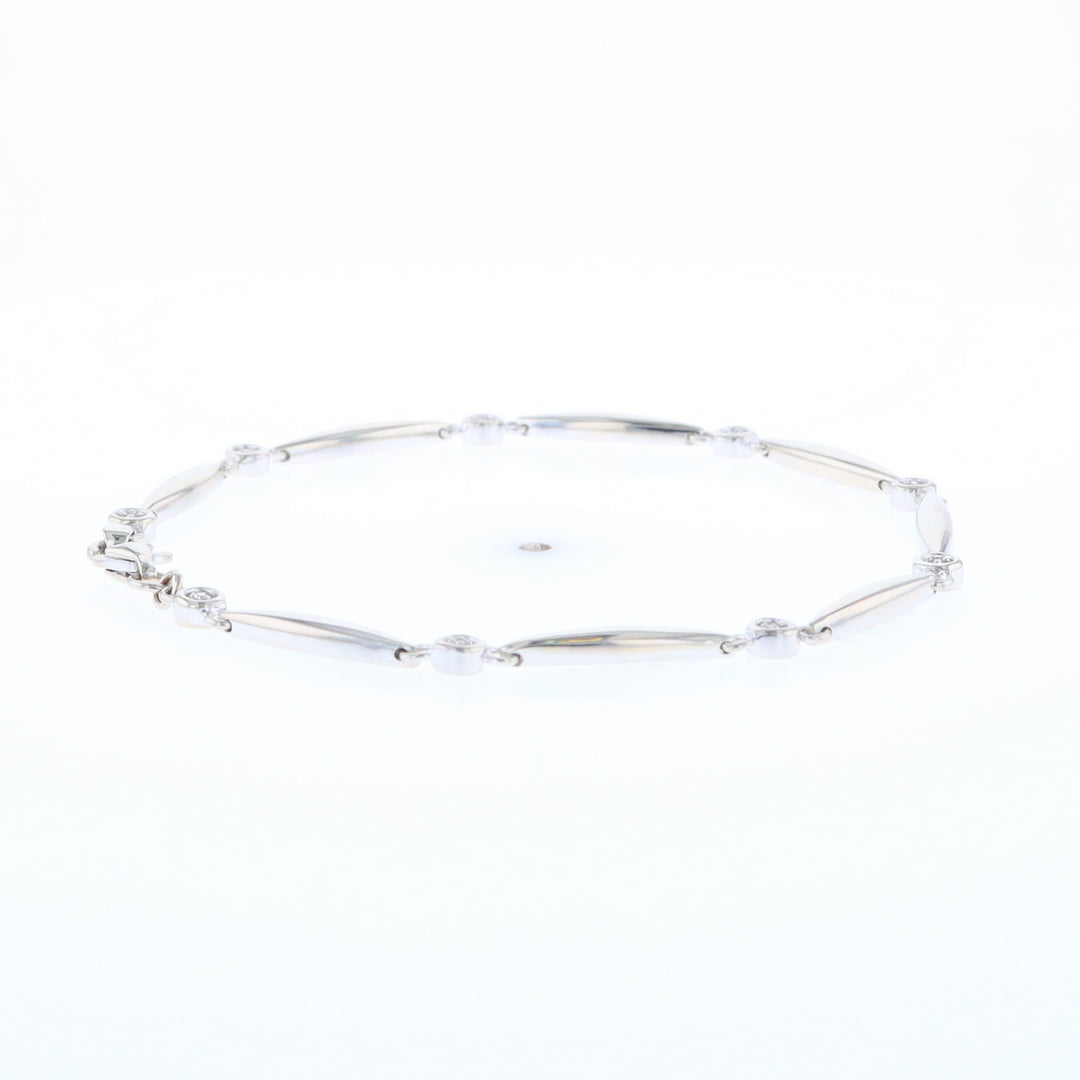 Elongated Link Diamond Bracelet