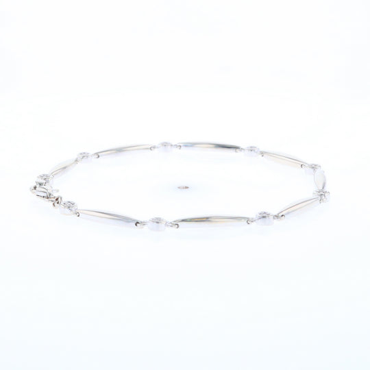 Elongated Link Diamond Bracelet