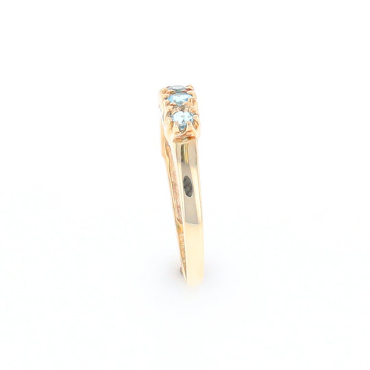 Round Blue Topaz Band