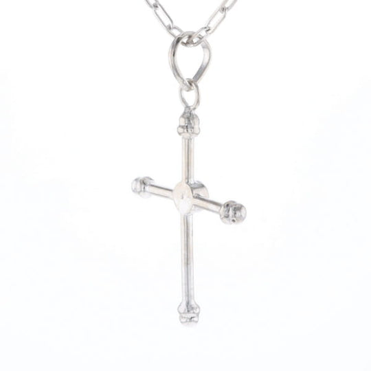 Silver Peridot Cross