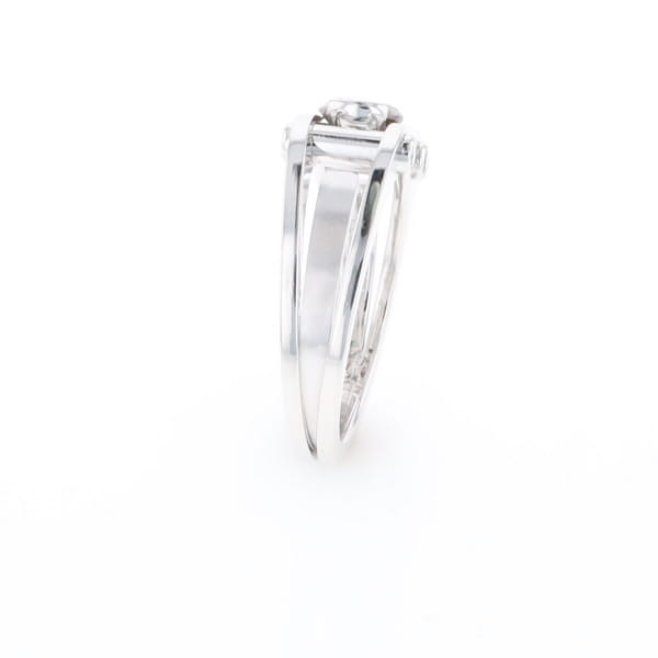 Men's Contemporary White Gold Industrial Brown Diamond Ring