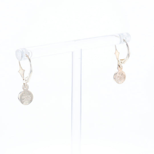 Gold Quartz Inlaid Round Bezel Earrings