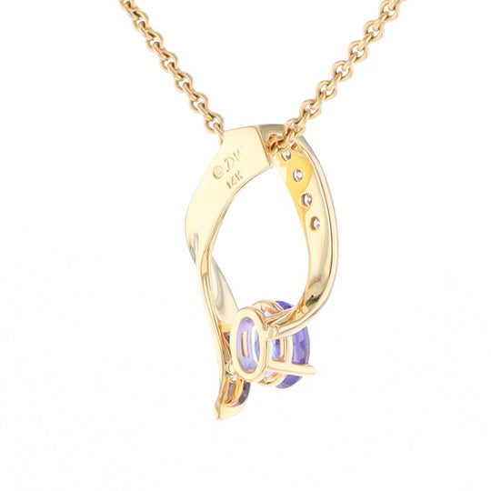 Synthetic Sapphire & Diamond Slide Pendant