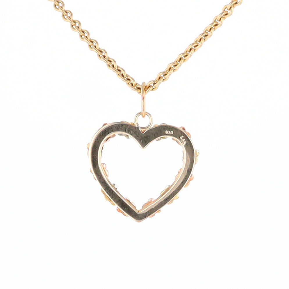 Black Hills Gold Heart Leaf Pendant