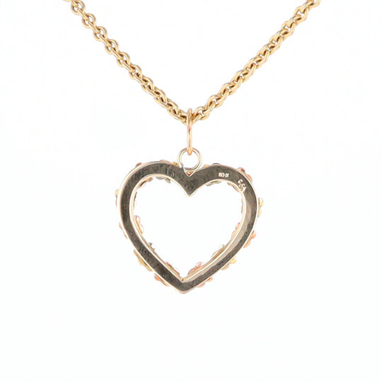 Black Hills Gold Heart Leaf Pendant