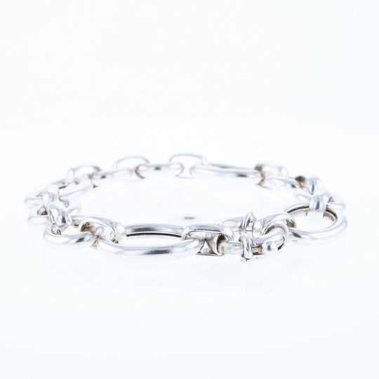 Sterling Silver Open Cable Link Bracelet