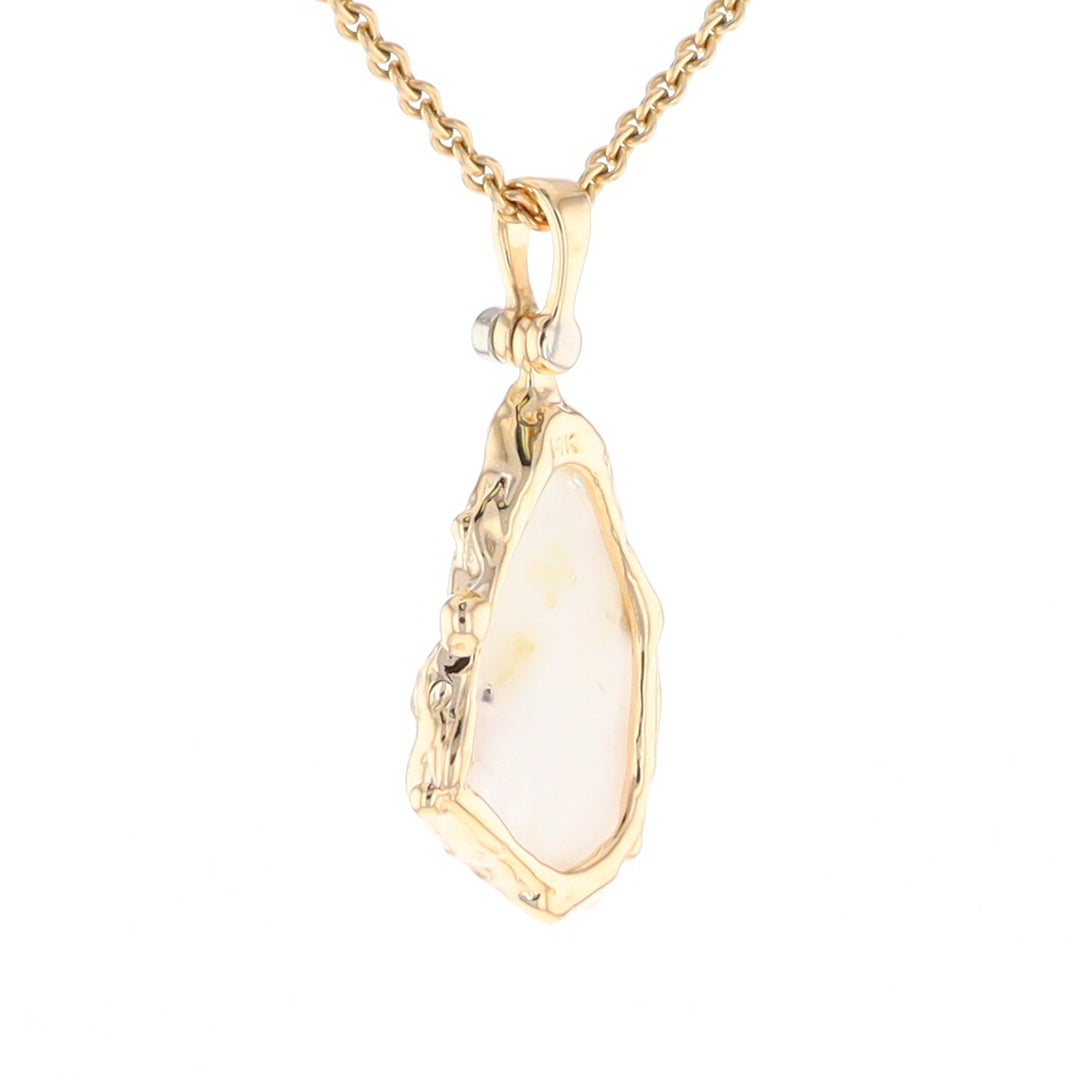 Gold Quartz Freeform Pendant  (G2)