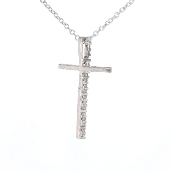 Thin Diamond Cross Necklace