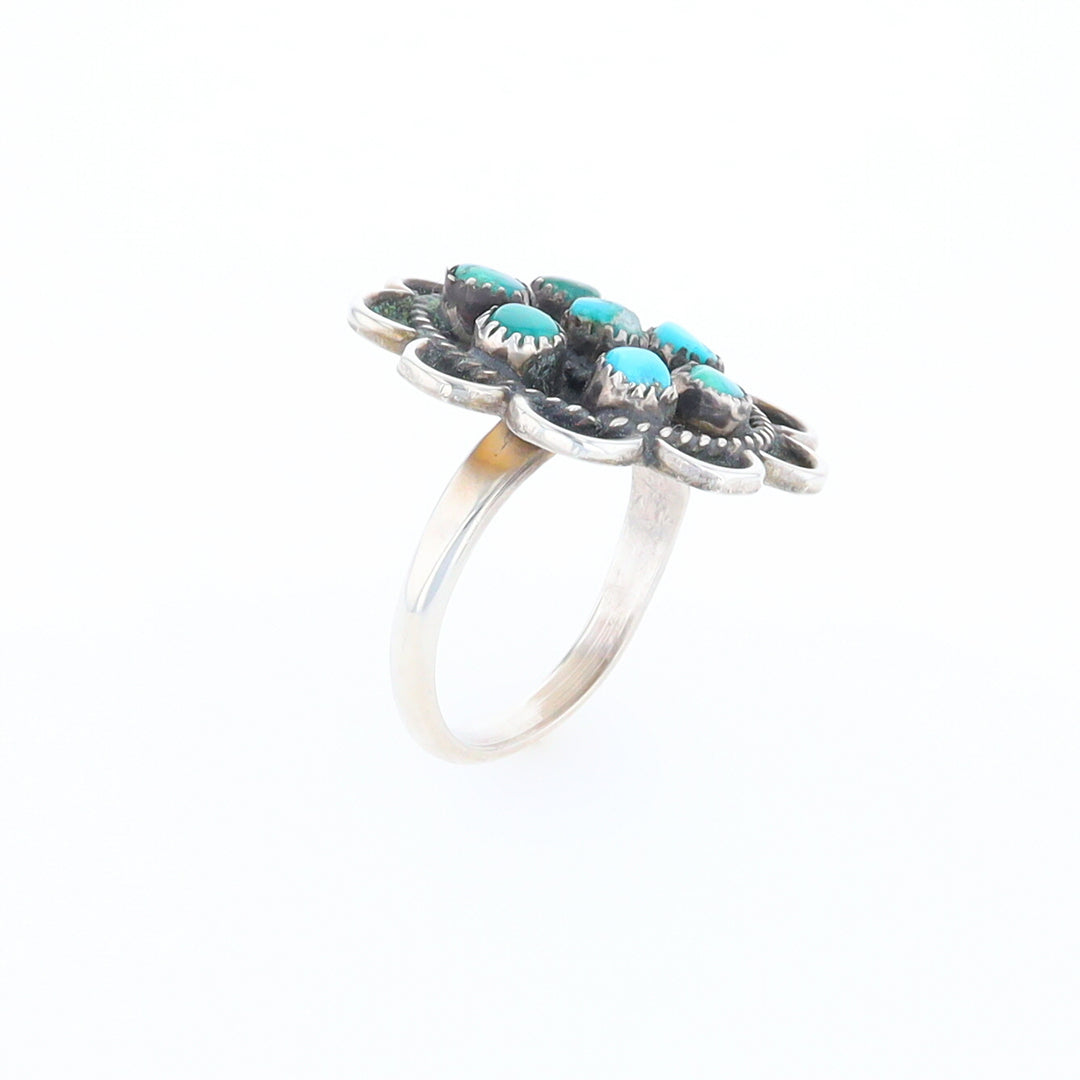 Turquoise Flower Ring