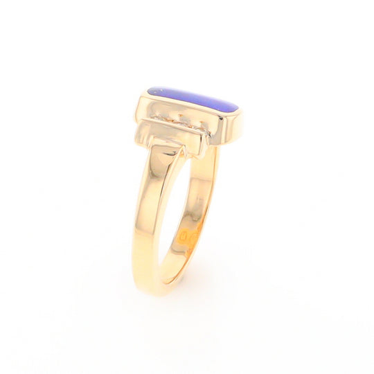 Lapis 0.24ctw Diamond Ring