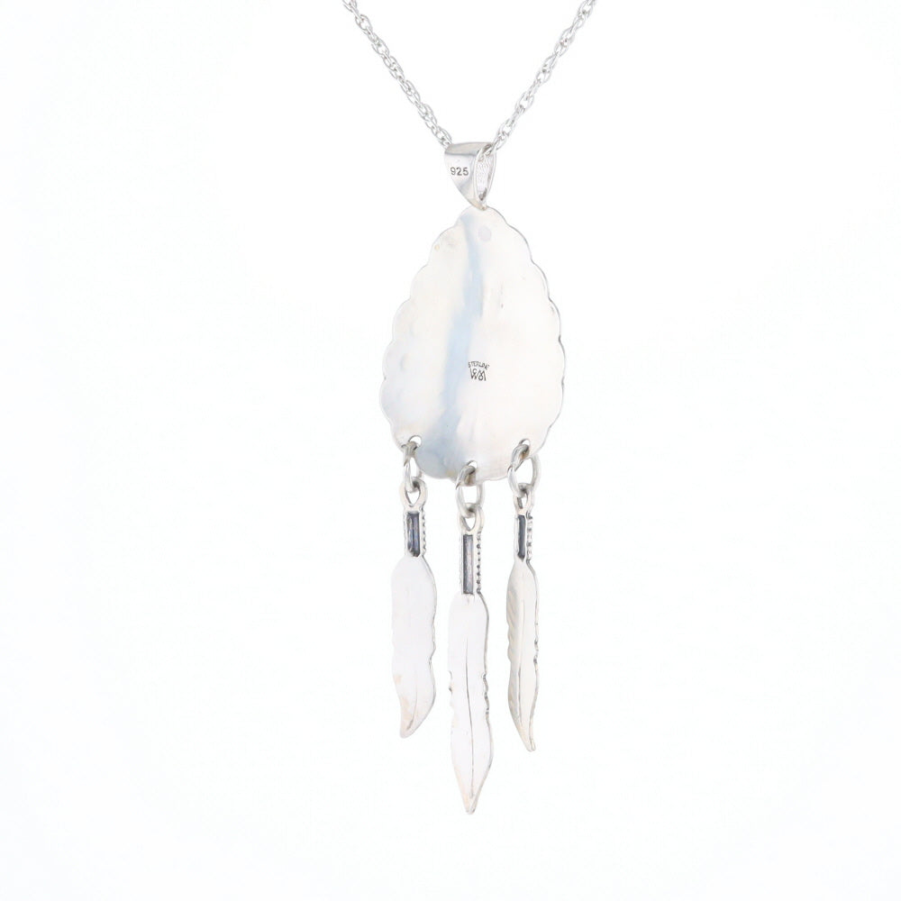 Native Feather Dangle Pendant