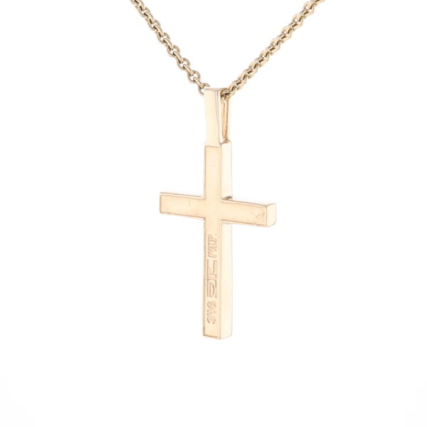 Gold Quartz Pendant 4 Section Inlaid Cross Pendant