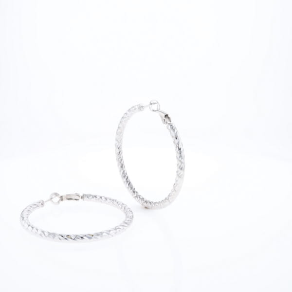 Diamond Cut Hoops