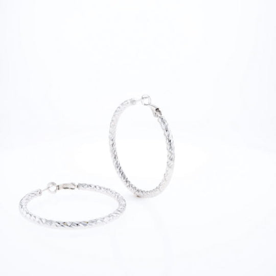 Diamond Cut Hoops