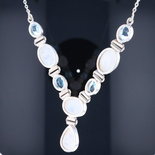 Moonstone & Blue Topaz Necklace