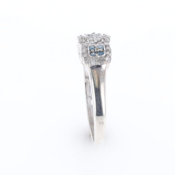 Triple Diamond Halo Ring