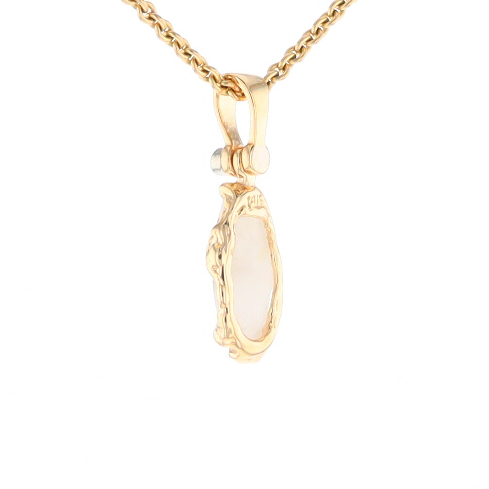 Gold Quartz Freeform Pendant (G2)