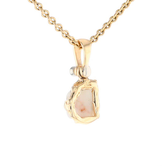 Gold Quartz Freeform Pendant (G2)