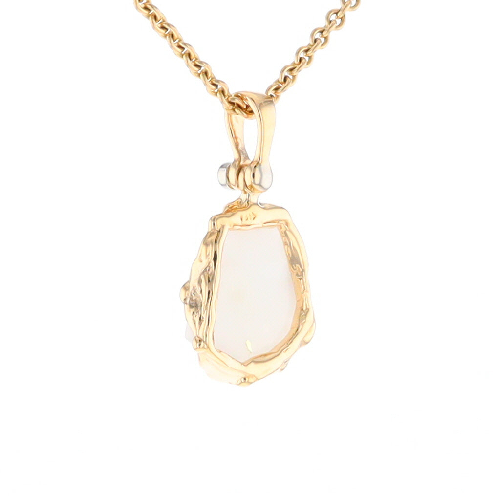 Gold Quartz Freeform Pendant  (G2)