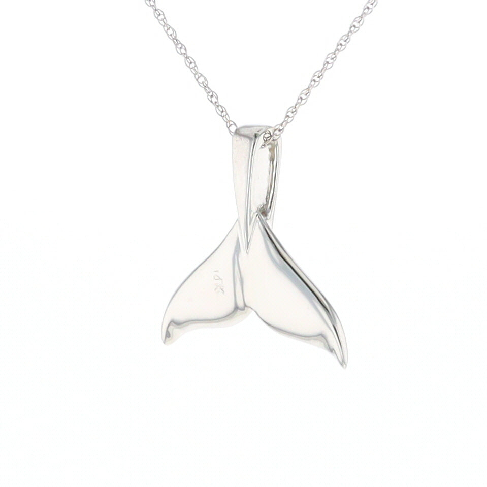 Whale Tail Necklaces Natural Nuggets Double Inlaid Sea Life Pendant