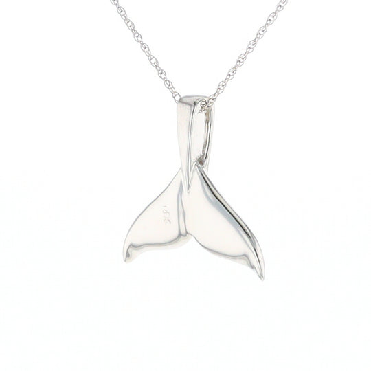 Whale Tail Necklaces Natural Nuggets Double Inlaid Sea Life Pendant