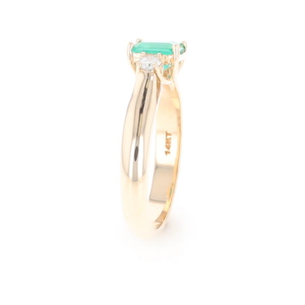 Emerald 3-Stone Trellis Ring