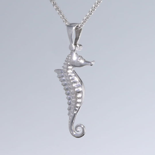 Opal Pendant Inlaid Realistic Sea Horse Design