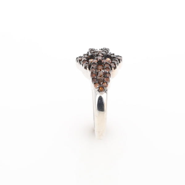 Knot Cluster Orange Diamond Ring