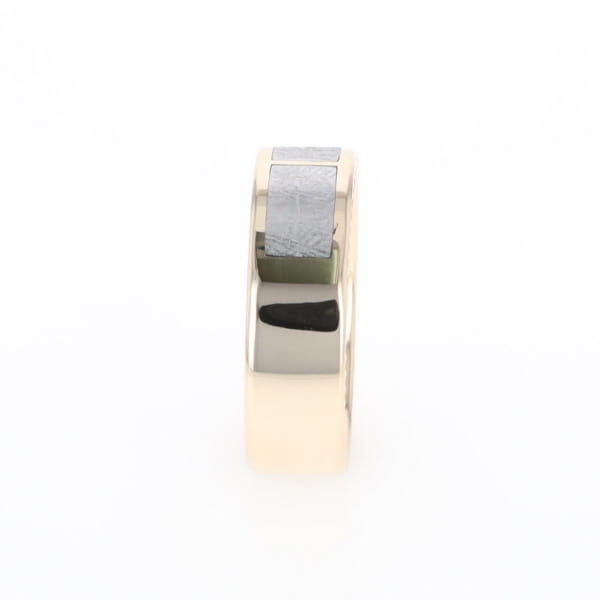 3 Section Men's Meteorite  Milgrain Topped Ring