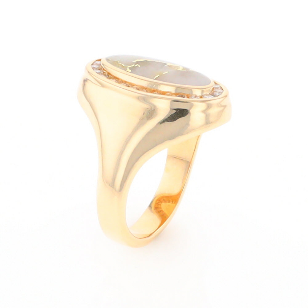 Gold Quartz Ring Lady’s